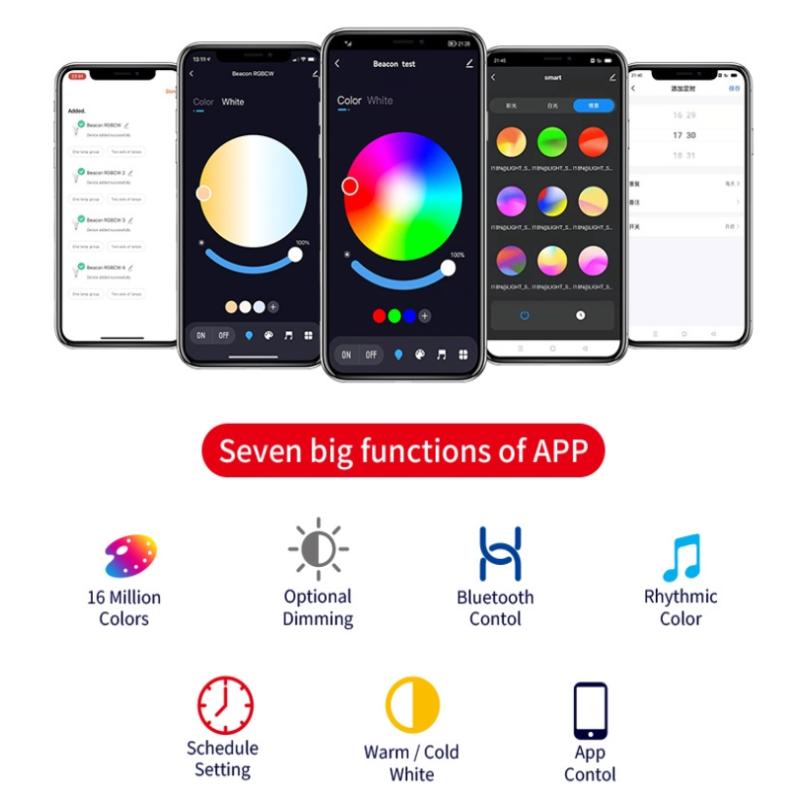 Led Downlight 10W Recessed Downlights Rgb App Remote Control Color Changing Light Led Spot Lamp For Home Decor Lighting