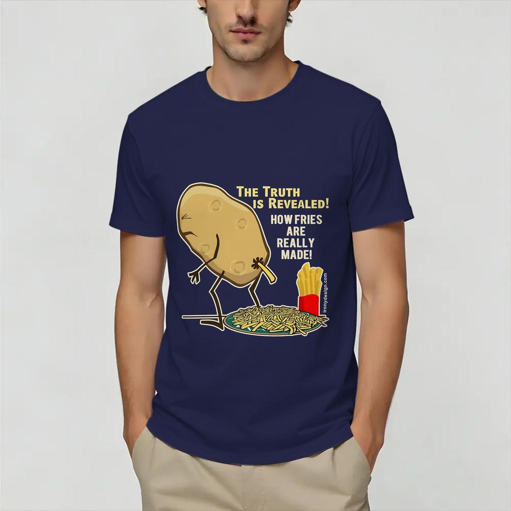 Funny Potato Farting Frenc Unisexs T Shirt Funny Tees Short Sleeve Crew Neck TShirts 100 Cotton 6XL Clothing