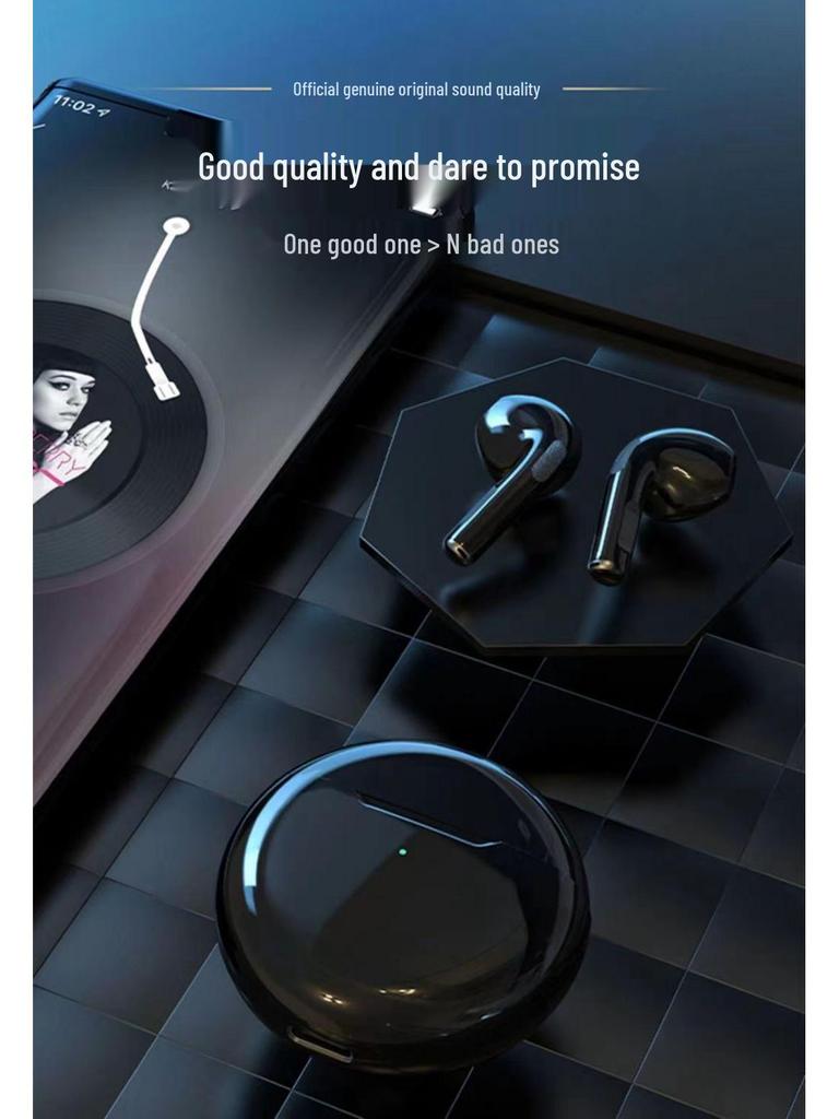 Pro6 Bluetooth Wireless TWS Headphones, 6th Gen, Noise Cancelling, Touch Controls, Ultra-Long Battery, Bluetooth 5.3 Dual Earbuds