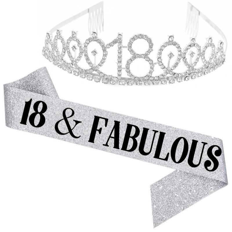 Fashion Alloy Digital Crown Headband Rhinestone Birthday Crown Headband Bachelor Party Prom Headdress Hair Accessories