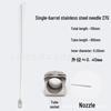 Stainless Steel Dispensing Valve Syringe Needle, 110mm Long, 100mm Tube, Pointed Tip