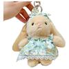 Detailed Craftsmanship Cartoon Rabbit Pendant 12cm Soft Doll Keychain Kawaii Rabbit Keychain Girls