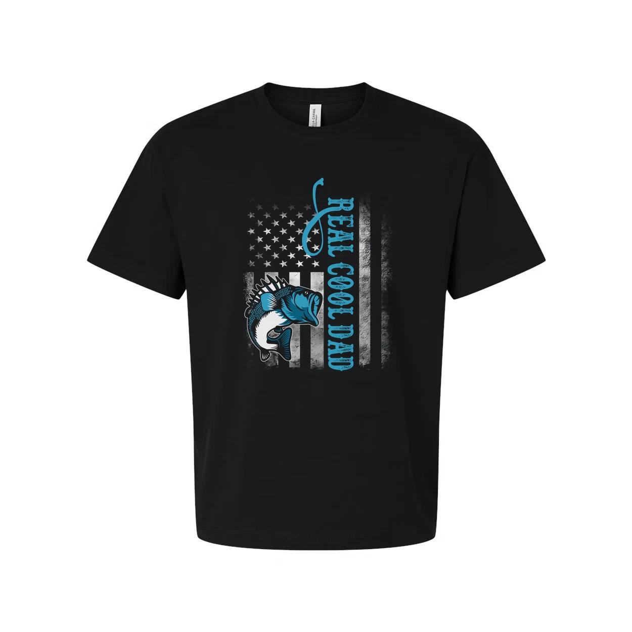 Real Cool Dad Fishing Graphic Tee For Men And Women Unisex Comfortable Short Sle S