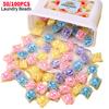 100 Peças Cápsula de Detergente Líquido Bolas Anti Estática Potencializador de Perfume para Lavagem Contas Limpeza Doméstica Duradoura