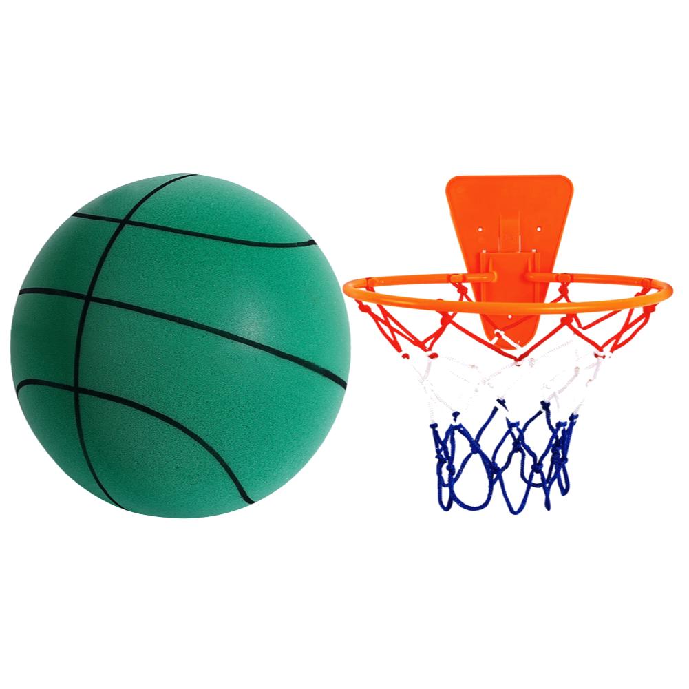 Silent Basketball Foam Size 7/5 Grooved Airless Foam Basketball for Quiet Dribbling Indoor Training Mute Bounce Basketball Ball