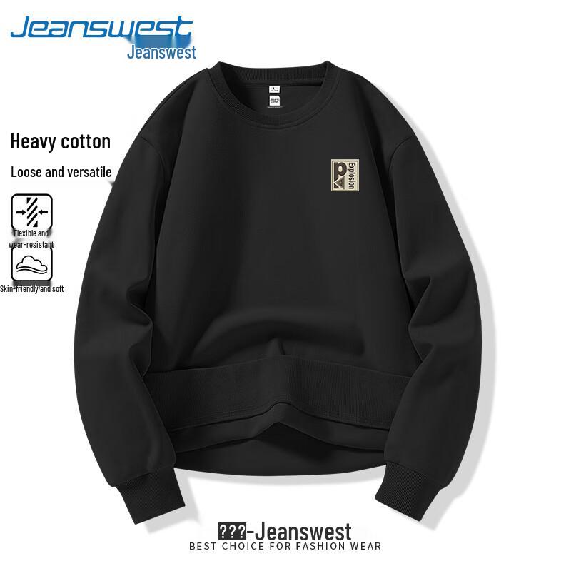 

Jeanswest Men s 2025 Spring Heavyweight Cotton Blend Crewneck Sweatshirt M