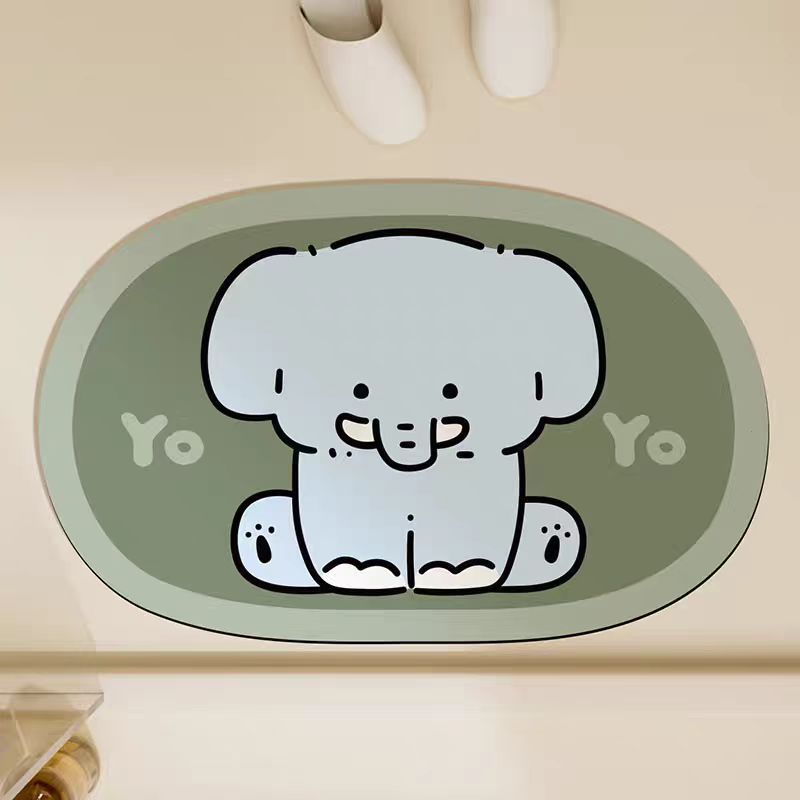 Diatomeenerde-Material für Badezimmereingang, Schnelltrocknend, Schmutzabweisend, Rutschfeste Bodenmatte, Haushaltsschlafzimmer 40X60cm 15.7X23.6in
