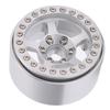 1.9 Inch Beadlock Wheels Aluminum Alloy 5 Hole Silver Rims Non Staining Lock Tire RC Wheel Rims