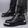 Men’s Motorcycle Boots Western Boots Black Jockey Boots Casual Street Style Cool Ankle Boots Plus Size