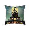Scary Halloween Theme Pumpkin Bat Black Cat Print Pattern Cushion Cover Home Decor Sofa Decor Throw Pillow Cover