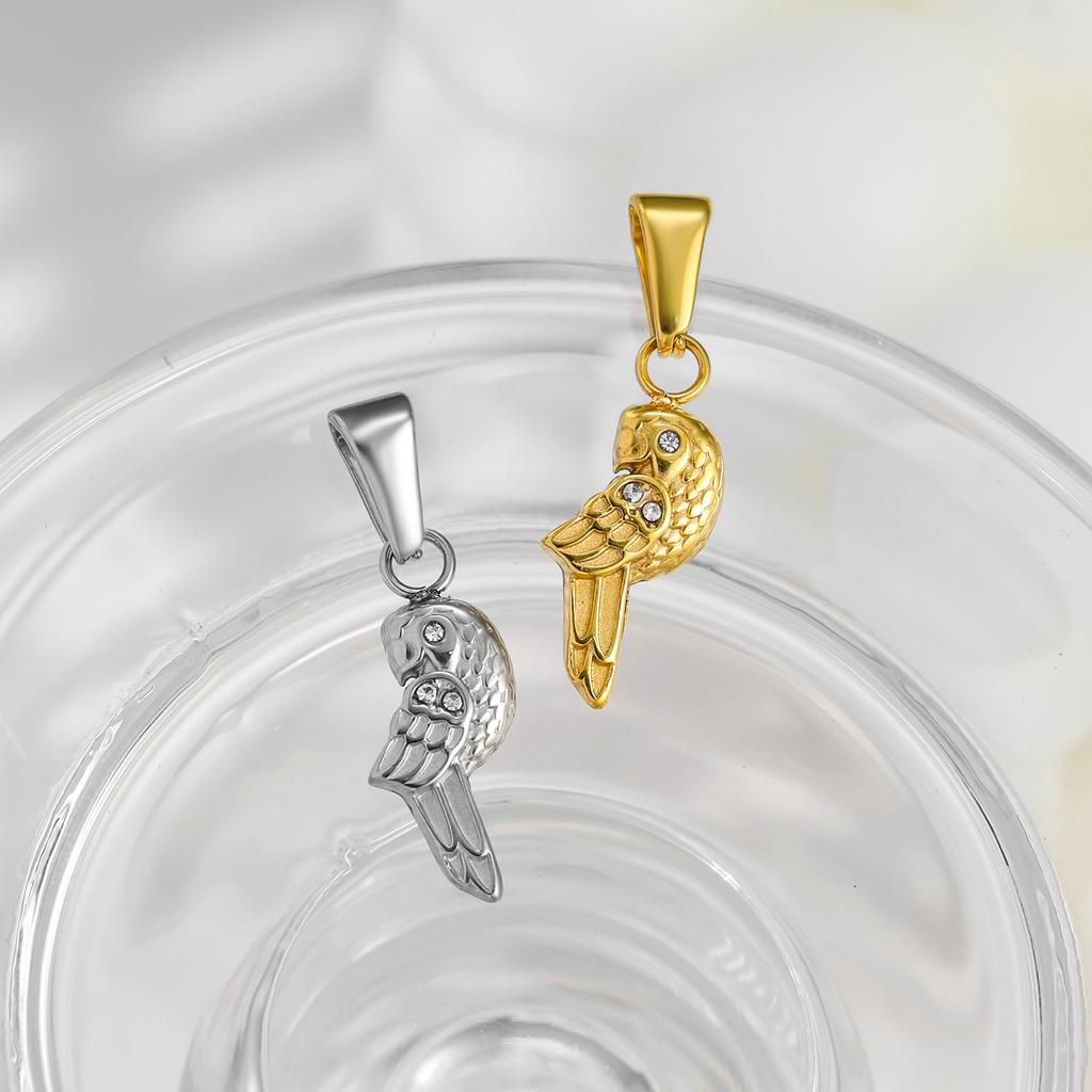 Custom 18K Gold Plated Stainless Steel Fashion Women Jewelry Pendants Charms for Necklace Making DIY Bulk