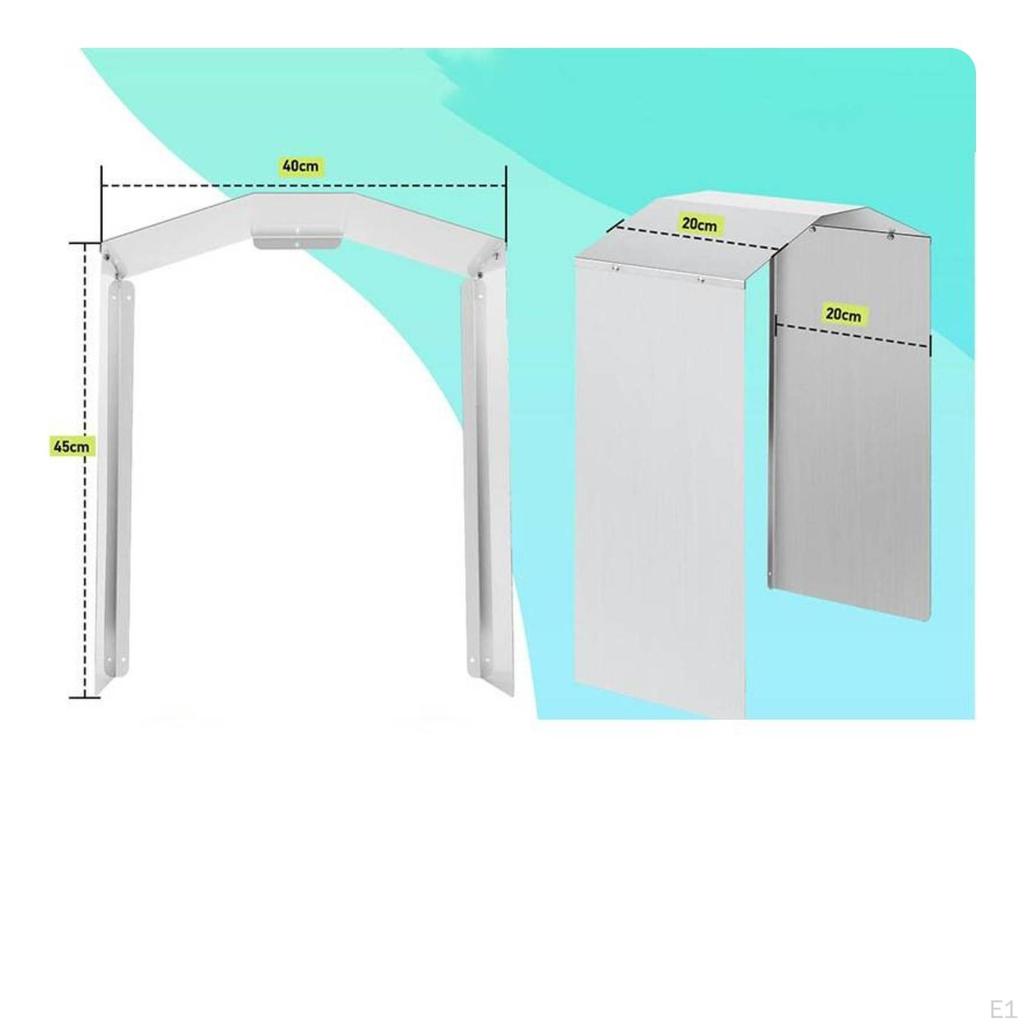 EV Charger Cover with Installation Kit Aluminum Safeguarding Hood Silver Brushed