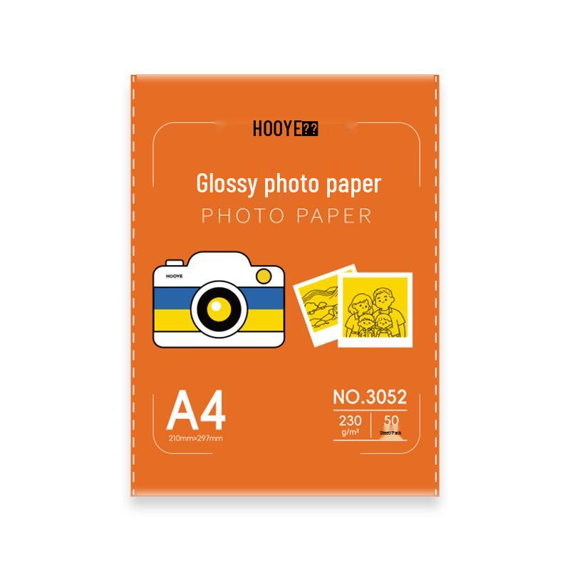 HOOYE A4 Double-Sided High-Gloss Inkjet Photo Paper