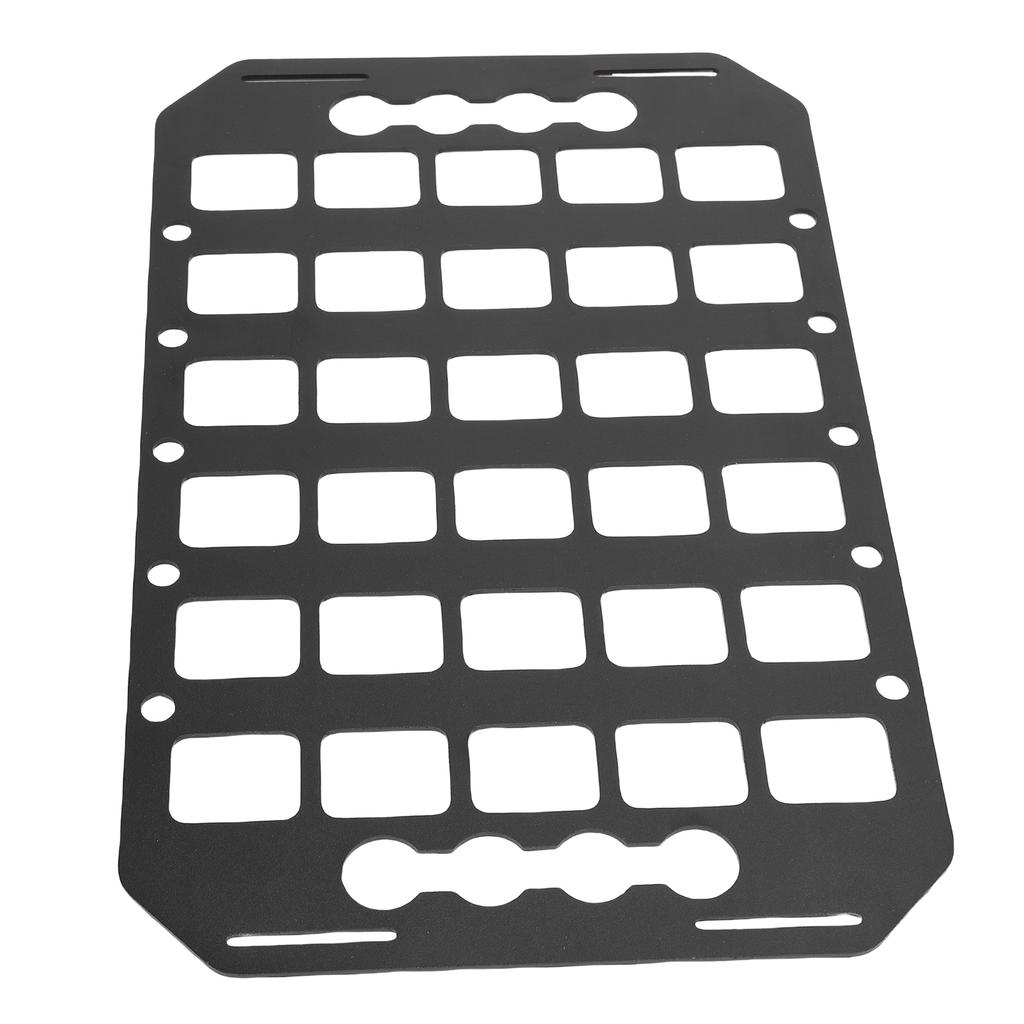 Truck Bed Molle Panel Rack 12.5x8x0.08in Aluminum L Track Molle Panel Organizer for Cars SUVs Pickup RVs