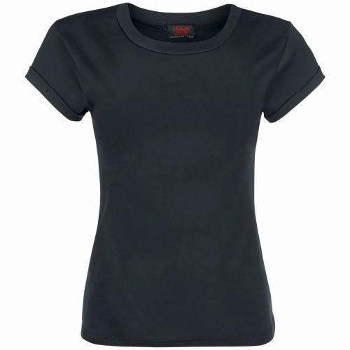 Spiral Direct Girls Urban Fashion Boat Neck Camiseta de manga tampada XXL preto