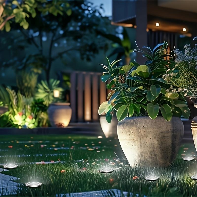 5PCS 8LED Super Bright Solar Buried Light, Outdoor IP44 Waterproof, Automatic Closing and Opening, Warm Light, White Light