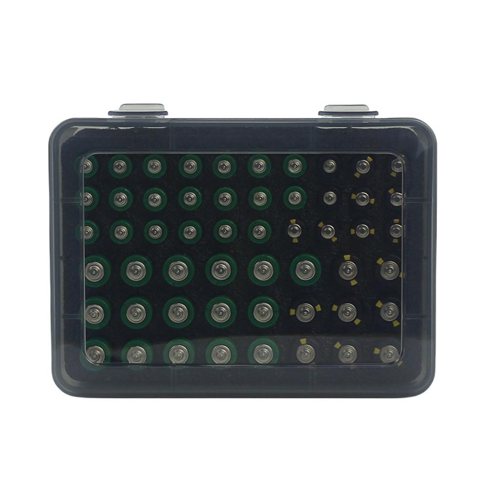 Batterie Aufbewahrungsorganizer Halter Fassung für 72 AA AAA Batterien, Batteriebox Koffer Garagenbehälter Heimschubladenorganisation Spender