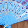 Retro Floral Lace Folding Fan Wedding Party Bride Hand Held Fan Portable Summer Fan Decoration Dance Performance Props Party Accessories