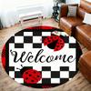 1pc Ladybug Round Chair mat office Area Rug - Non-Slip, Floor Mat for Office, Bedroom, Ideal home decor gift c0112019