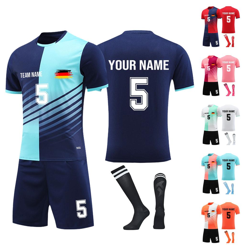 Personalised Shirts Kit Mens Girls With Name Number Custom Football Jerseys For Boys Training Suit