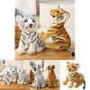 Adorable Lifelike Cute Cartoon Tiger Plush Toy Perfect For Kids And Collectors