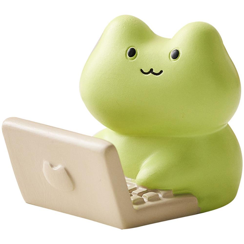 Handmad Frog Resin Figurine Statue Mini Frog Model Toy  Car Diy Accessories