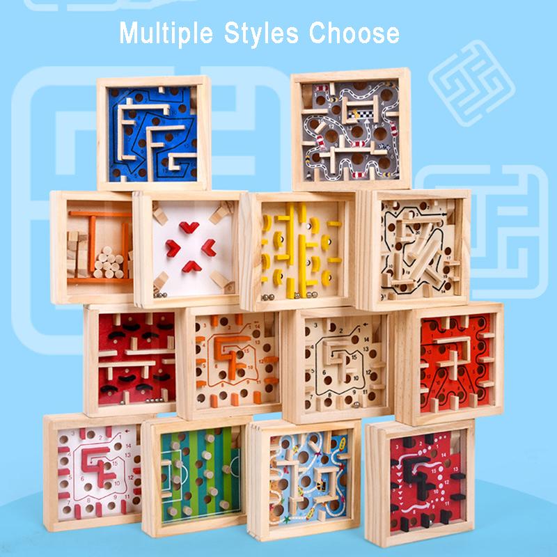 Kids Balance Rolling Ball Maze Board Montessori Sensory Toys Labyrinth Logical Thinking Challenge Game Educational Creative Toys