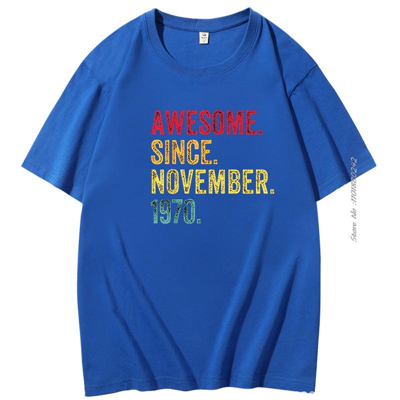 Retro Vintage 53th Birthday Awesome Since April 1970 Graphic T Shirts Cotton Tshirt Summer Harajuku Mens Short Sleeve Tshirt