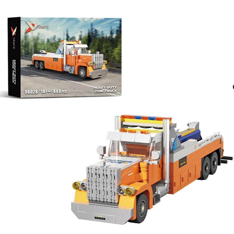 449PCS Heavy-Duty Trailer Building Blocks Educational Assemble Model Bricks Desktop Decoration Toys For Kids Holiday Gifts