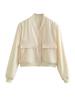 2024 Spring Women's European & American Style Stand-up Collar Jacket with Large Pockets (A19621)