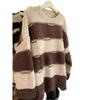 2026 Autumn/Winter Korean Loose Striped Knit Sweater - Versatile, Thick Lazy Style Pullover
