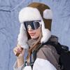 Χειμερινό Αντιανεμικό Προστατευτικό Αυτιών Πουλόβερ Σκουφάκι Ποδηλασίας Σκι Φλις Σκουφάκι Γυναικείο Χοντρό Αδιάβροχο Ζεστό Σκουφάκι για Μεγάλο Κεφάλι Καπέλο Μπόμπερ