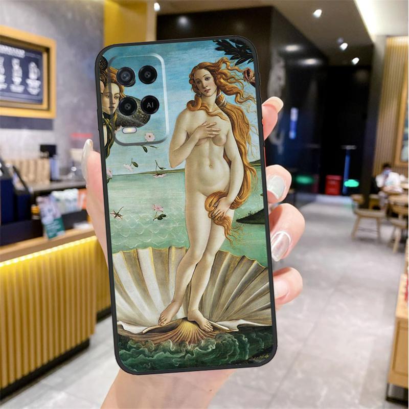 Art Painting Birth Of Venus Case For Oppo A96 A76 A16 A17 A18 A60 A80 A40 A38 A58 A78 A98 A94 A74 A54 A15 A57 A77 A5 Pro