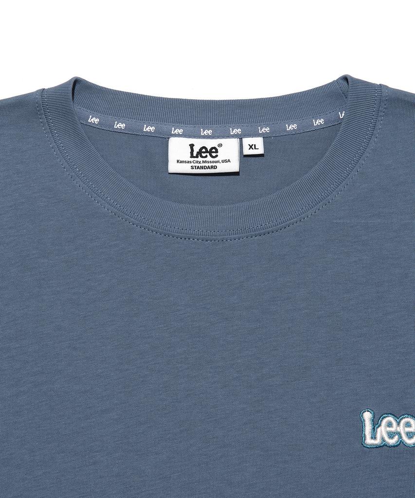 LEE Small Twitch Logo Long Sleeve T-Shirt Dusty Blue