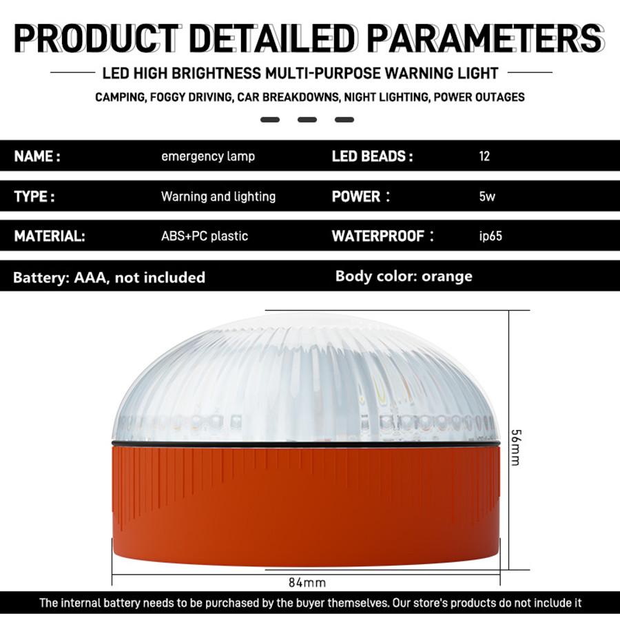 Magnetic Emergency Beacon Light for Cars Strobe Flashing Warning Lamp Vehicle Safety Signal Light Flashing Safety Alert Light