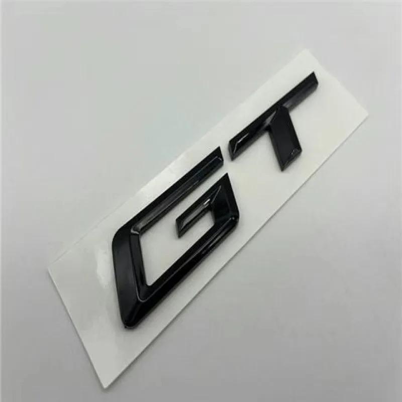Logo ABS 3D Emblème GT Lettres Badge Autocollant Coffre Arrière de Voiture pour BMW F34 E36 E46 F07 G32 650 535i 630i Série 3 5 6 Accessoires GT