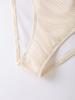 Solid Wide Strap Ruched Fabric Sexy Two Piece Bikini Set Comfortable Elegant Swimwear
