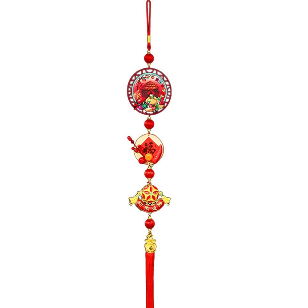 

New 2026 New Year Pendant Year of the Horse Spring Festival Decor Red Lucky Flower Pendant for Living Room