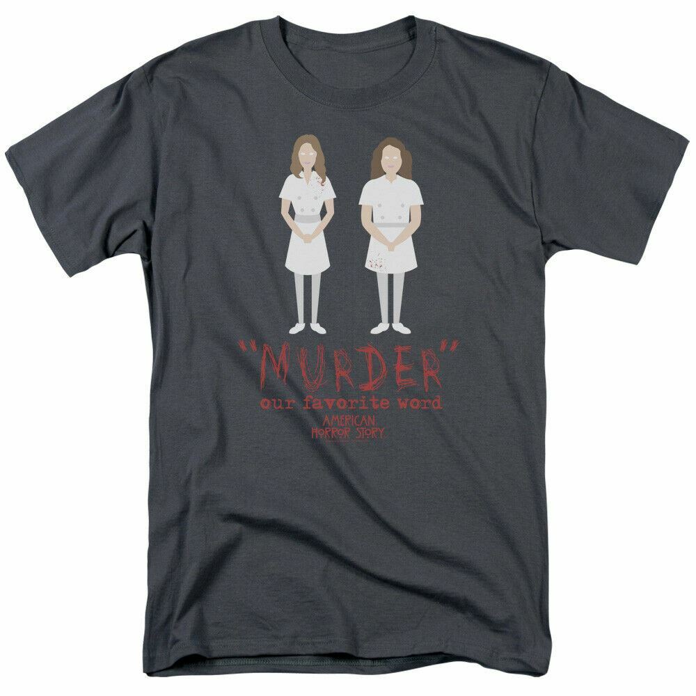 American Horror Story Murder T Shirt Licensed Horror TV Show Tee New Charcoal S