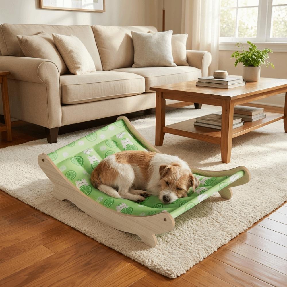 Cute Detachable Pet Recliner Moisture-proof Comfortable Pet Cooling Mat Cartoon Pattern Waterproof Summer Cool Nest Bedroom