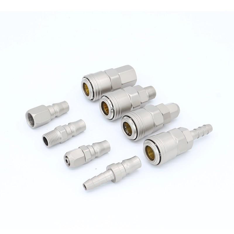 C-type Quick Connect Self-locking Pneumatic Air Compressor Adapter for Pump, Hose, and Air Gun