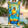 Adventure Travel Theme Beach Towel Personalized Custom Name & Text Soft Quick Dry Beach Towel for Swimming Travel