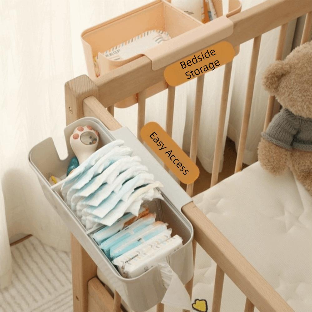 Large Capacity Bedside Storage Rack Partition Bed Hanging Bag Night Stand Shelves  Home