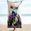 1PC Custom Name Monster Truck Adventure Beach Towel Highly Absorbent And Sand-Resistant Towel for Swimming, Pool, Yoga, And Travel Lightweight