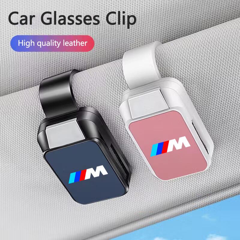 For BMW X1 X3 X4 X5 E46 E90 F20 E60 E39 F10 M1 M2 M3 M5 M6 E87 M Car Sun Visor Glasses Clips Interior Eyeglasses Storage Holder gzsh02