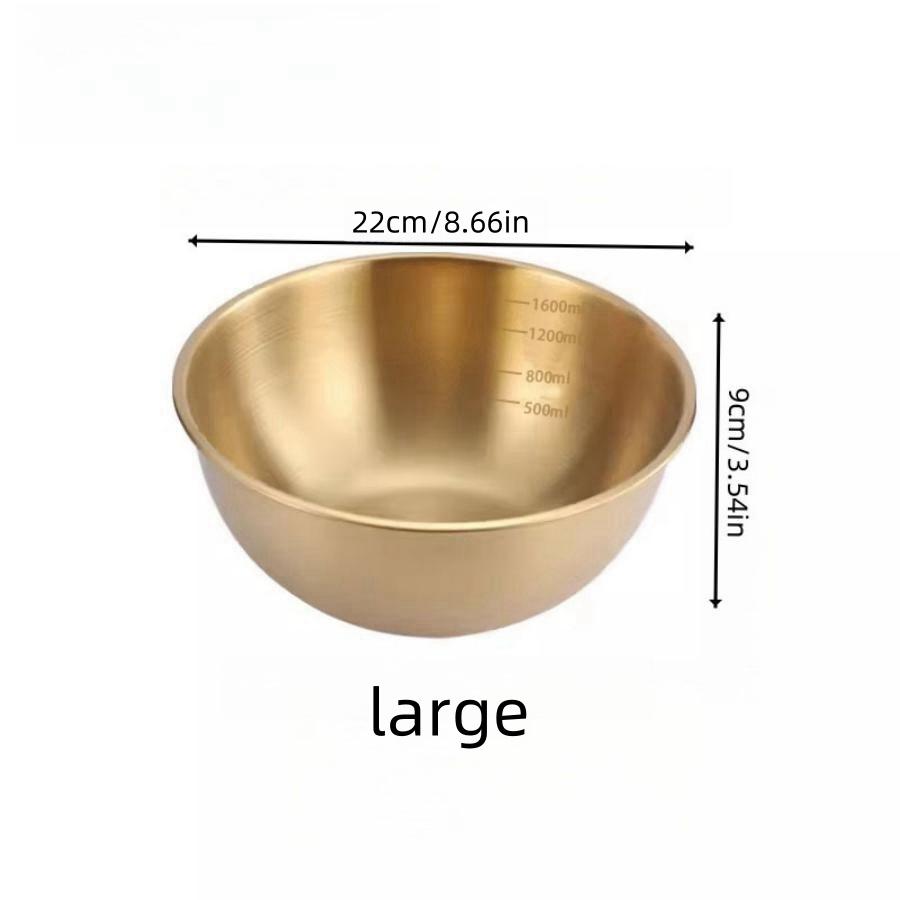 Edelstahl Gold und Silber Salatschüssel Reisnudeln Lamian Nudeln Schüssel Küchengeschirr Lebensmittelbehälter