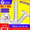 304 Stainless Steel Self-Tapping Screw with Washer, Pan Head, M2.6/M3/M4