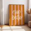 Fashion Ciao Bella Canvas Printing Wall Italian Quotation Typesetting Wall Art Poster for Modern Living Room Girly Home Decor