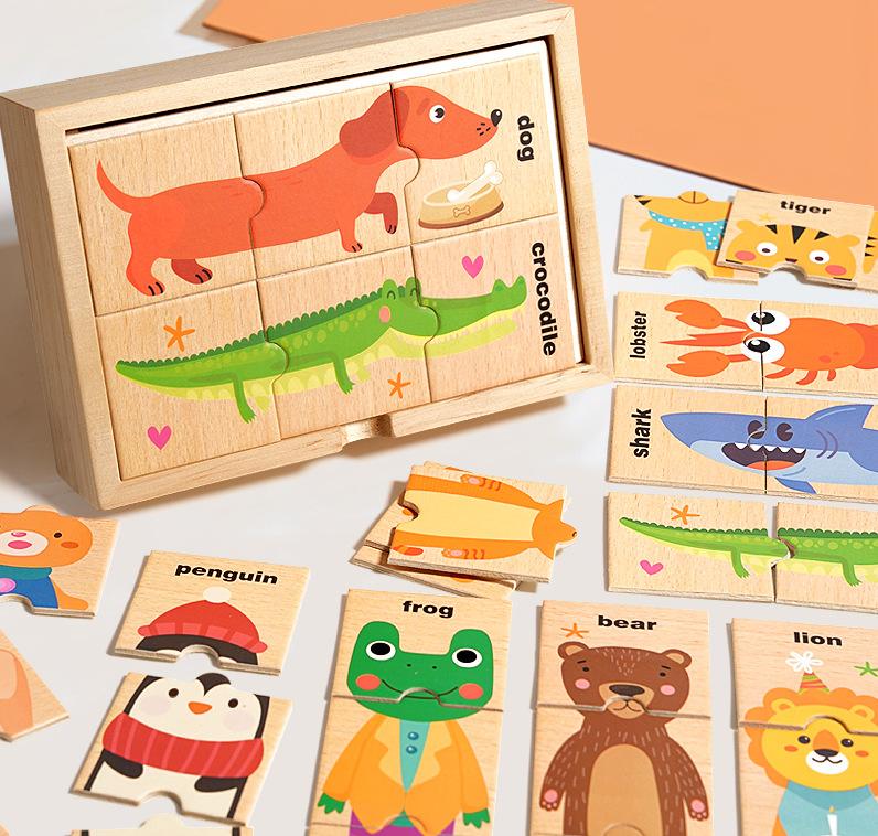Children'S Early Education Digital Enlightenment Pairing Wooden Box Puzzle Digital Decomposition Cognitive Intellectual Development Toy
