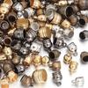 30-100pcs/lot CCB Tassel Caps Beads KC Gold Leather Rope End Tip Cap Beads For DIY Handmade Bracelet Necklace Making Accessories
